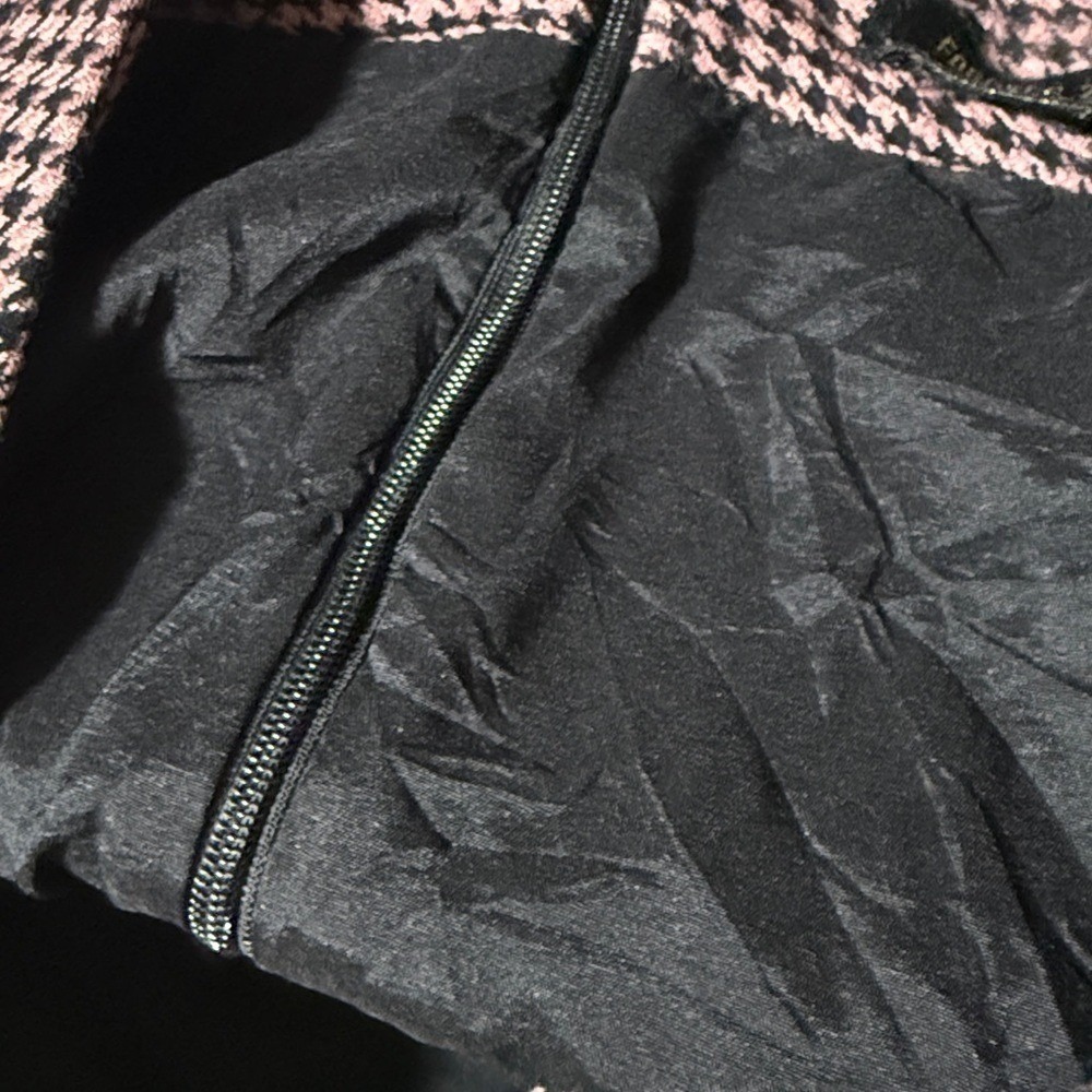 Pink Black Houndstooth Mini Skirt Pockets size Large‎ Forever 21 - Picture 6 of 10